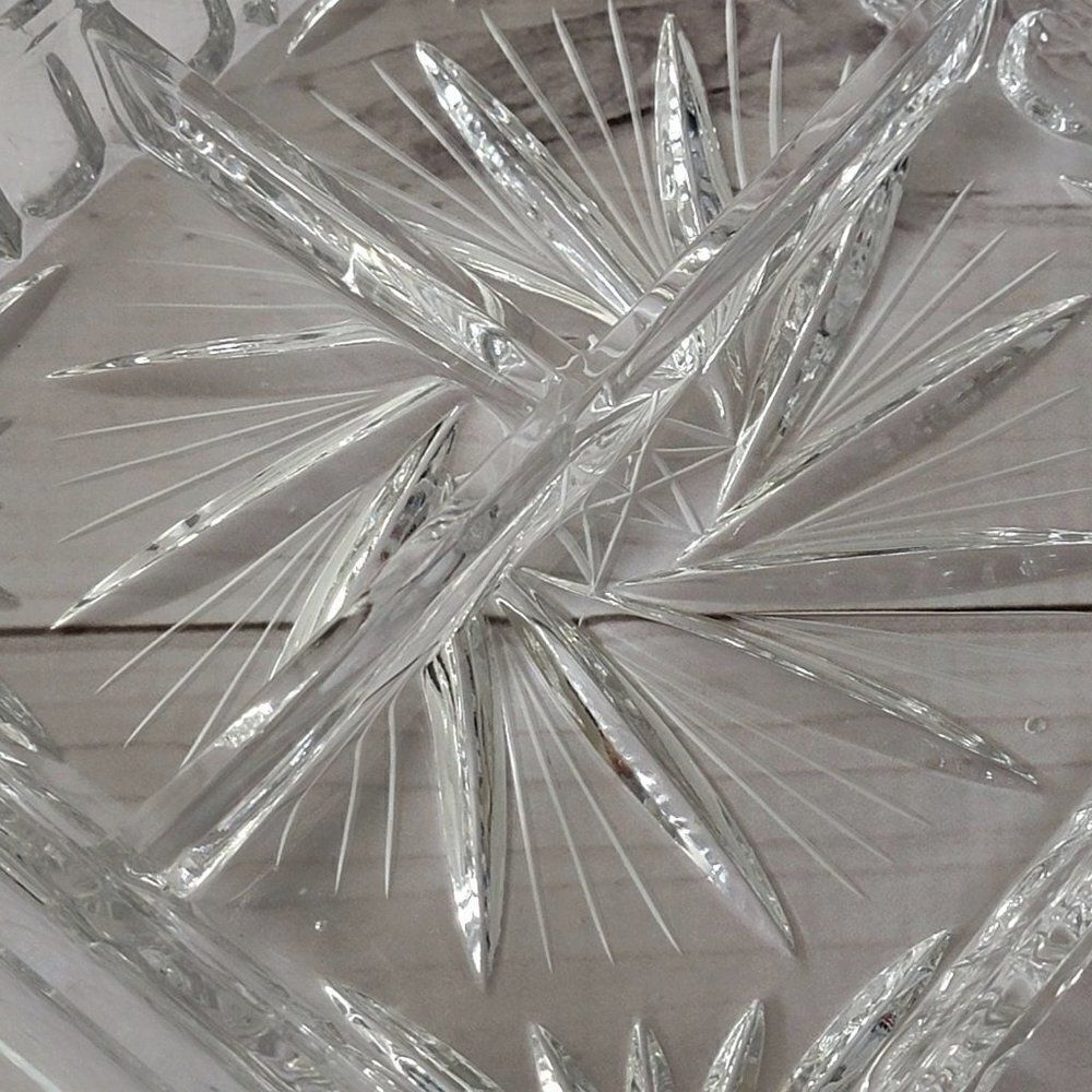 3 Section Crystal Dish Butter Dish‎ - Picture 5 of 12